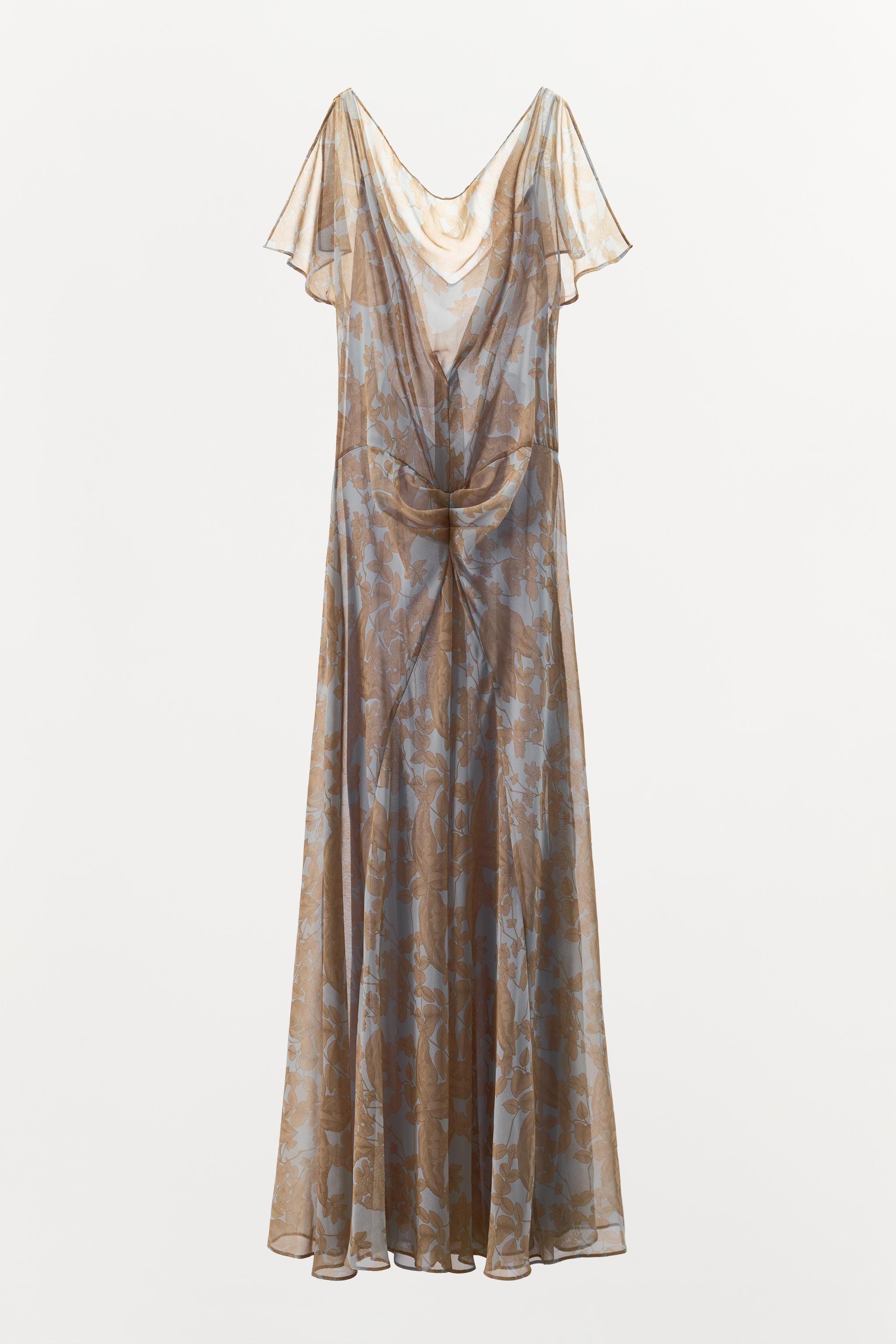 ROBE IMPRIMÉE FLEURIE À PLIS